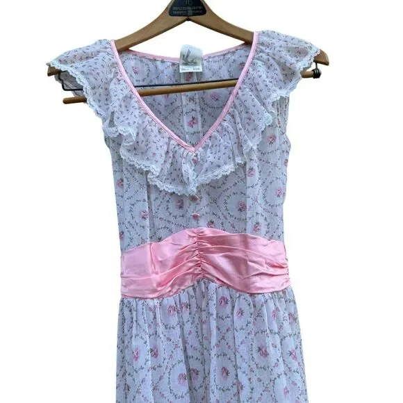 Vintage 70’s Jodi T of California Cottage Core Prairie Dress - Picture 5 of 15